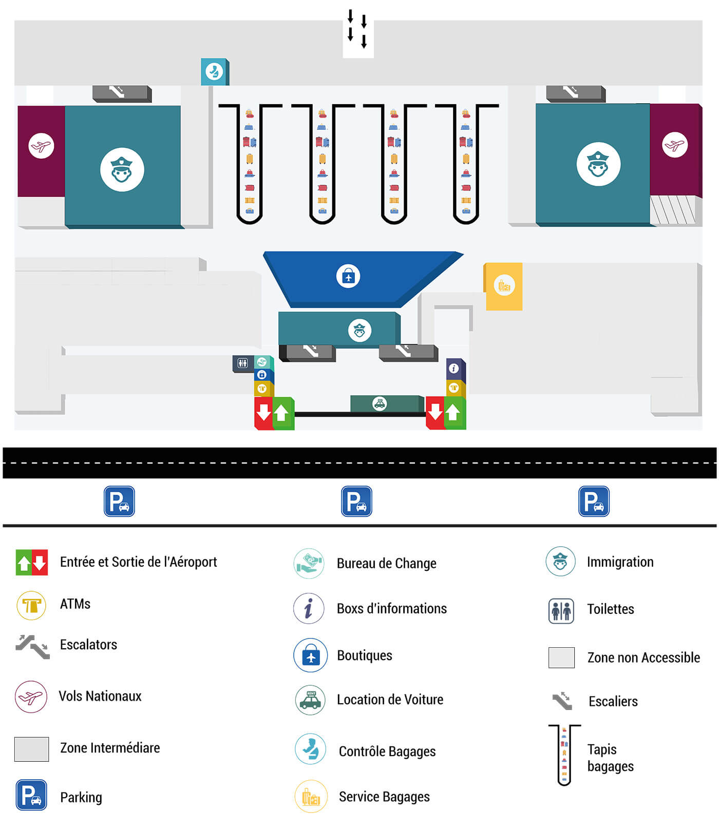 DSS Airport arrival hall — meet and greet guide
