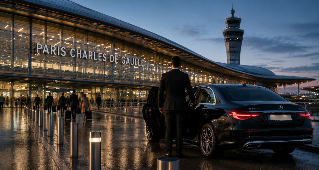 GEUTZ luxury chauffeur service at Paris-Charles de Gaulle Airport